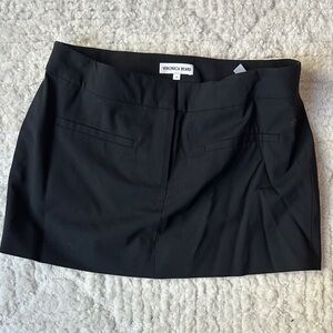 Veronica Beard Elara Black Mini Skirt with Subtle Welt Pockets